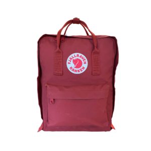 Front of Kanken backpack in the colour Deep Red
