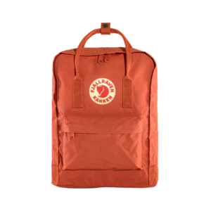 Front of Kanken backpack in the colour Rowan Red