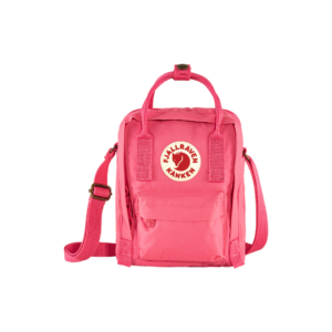 Front of Fjallraven Kanken sling in flamingo pink