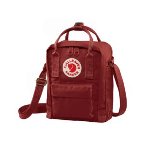 Front of Kanken sling bag in ox red