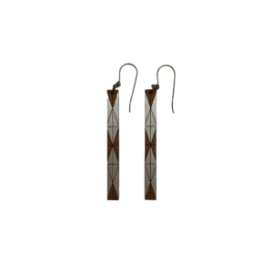 Miles earrings in walnut and platinum