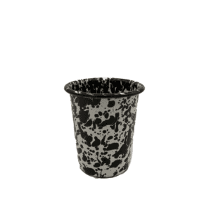 Black and white enamel tumbler