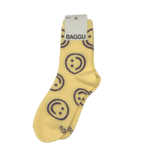 yellow socks with happy faces