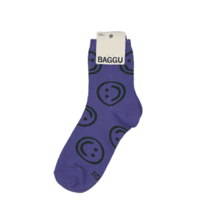 purple lavender happy face socks