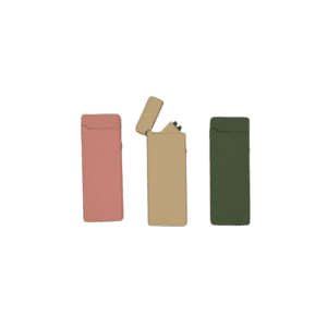 matte pink, matte cream and matte green pocket lighters